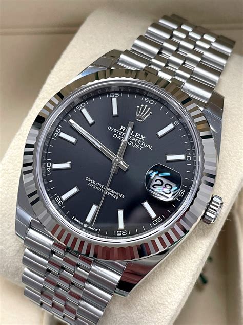 black and silver rolex|rolex datejust black dial 41mm.